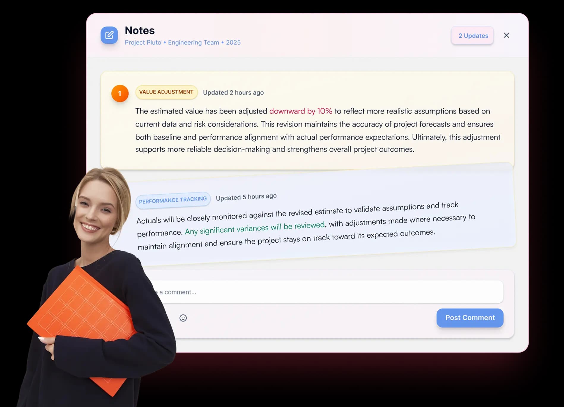 project value tracker notes and context